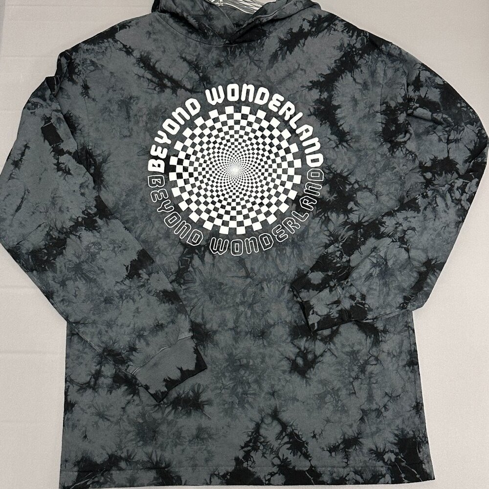 Insomniac Beyond Wonderland Hoodie Black Gray Tie Dye Long Sleeve Shirt Men